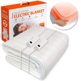 WARMER Fully Fitted Electric Blanket with Detachable Controller - Super King