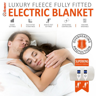 Electric blanket with online foot zone