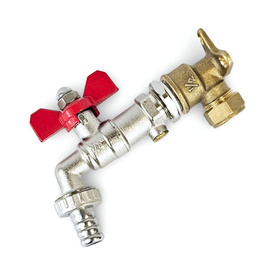 Warmer System 1/2 inch Butterfly Handle Garden Tap with Check Valve and ...