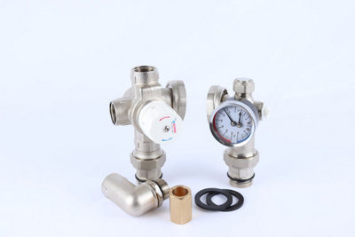 Warmer System Pre-Assembled Thermostatic Controller Blending Mixing Valve For Underfloor Heating Manifold With Adjustable Control