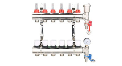 Warmer System Underfloor Heating 6 Port PSW Manifold with Wilo Para Pump and Blending Valve Set