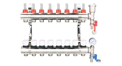 Warmer System Underfloor Heating 8 Port PSW Manifold with Wilo Para Pump and Blending Valve Set