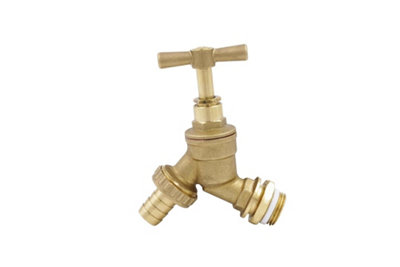 Warmer System Water Bibcock Tap 1/2 inch BSP with Brass Wall Plate Fixture