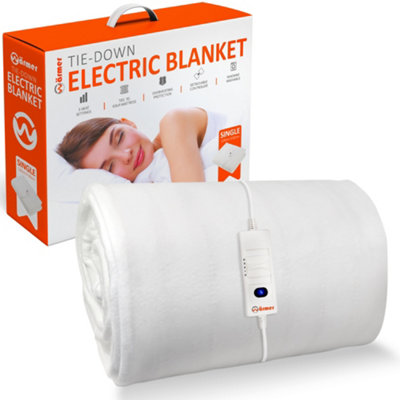 Warmer Tiedown Electric Blanket with 3 Heat Settings and 1 Controller