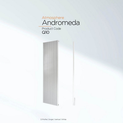 Warmhaus Andromeda D profile single panel vertical radiator in white 1800 (h) x 545 (w)