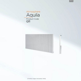 Warmhaus Aquila D profile single panel horizontal radiator in white 600 (h) x 1000 (w)