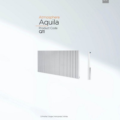 Warmhaus Aquila D profile single panel horizontal radiator in white 600 (h) x 1175 (w) Price Comparisons | Compare The Build