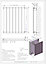 Warmhaus ARIES Flat profile single panel vertical radiator in white 1600 (h) x 218 (w)