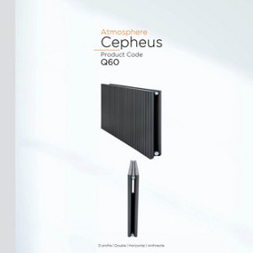 Warmhaus Cepheus D profile double panel horizontal radiator in anthracite 600 (h) x 1000 (w)