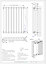 Warmhaus Pyxis Elips profile double panel vertical radiator in white 1800 (h) x 236 (w)