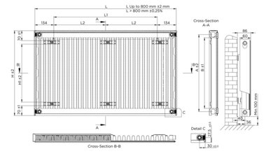 Warmhaus Type 11 Panel Radiators 11/400/1800