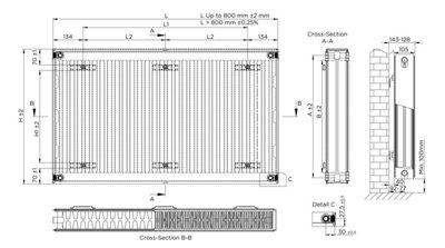Warmhaus Type 22 Panel Radiators 22/700/1800