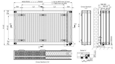 Warmhaus Type 33 Panel radiator 33/300/1300 6H.CV-R