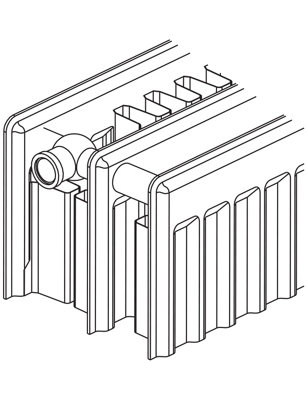 Warmhaus Type 33 Panel radiator 33/300/800 6H.CV-R