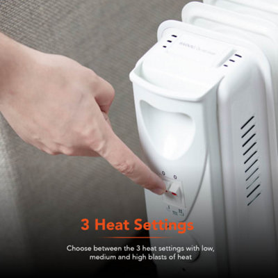 Warmlite WL43004YTW 2000W Oil Filled Radiator - 5
