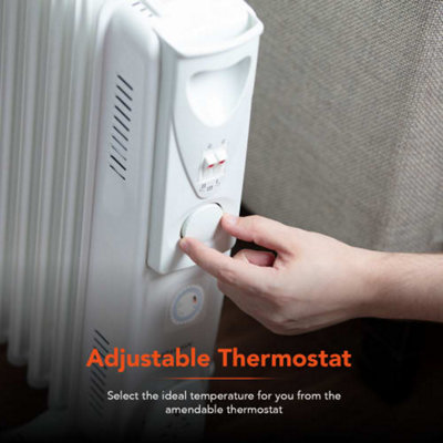 Warmlite WL43004YTW 2000W Oil Filled Radiator - 6
