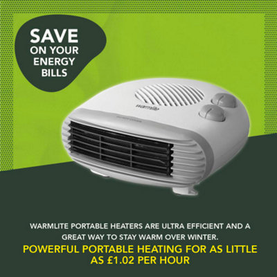 Warmlite WL44004 2000W Flat Fan Heater - 4