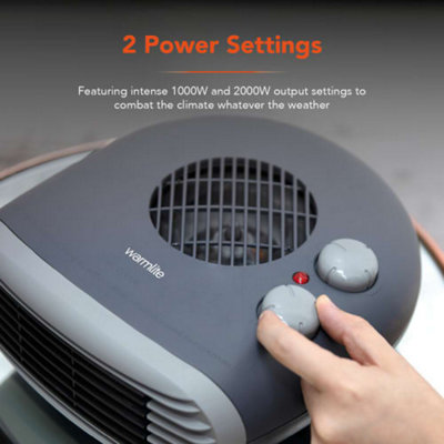 Warmlite WL44004DT 2000W Flat Fan Heater - 3
