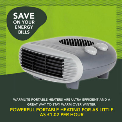 Warmlite WL44004DT 2000W Flat Fan Heater - 4