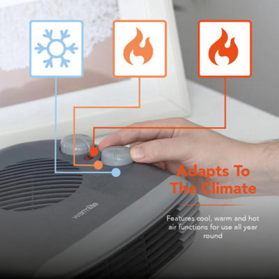 Warmlite WL44004DT 2000W Flat Fan Heater - 5