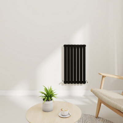 Warmora 600x413mm Black Vertical Single Oval Column Designer Central ...