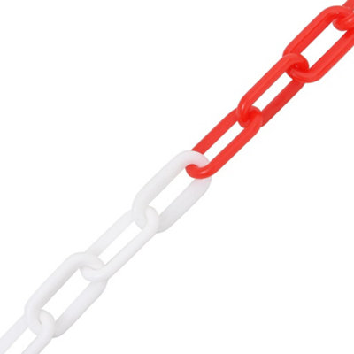 WARNING CHAIN RED AND WHITE 100 M 4 MM PLASTIC