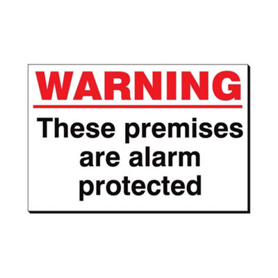 Warning ... Premises Alarm Protected 240x360 Sign Qty 1