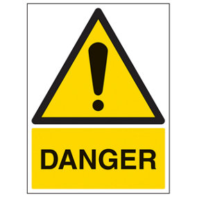 Warning Temperature Danger Caution Sign Adhesive Vinyl 300x400mm (x3)
