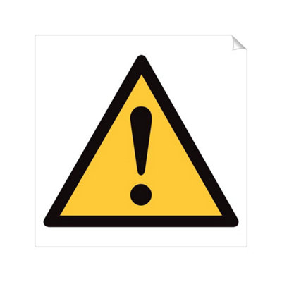 Warning Triangle 360 x 350mm Sticker Qty 1