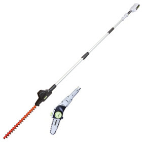Warrior Eco Power Equipment 40v Cordless 2.75m Pole Hedge Trimmer with battery and charger