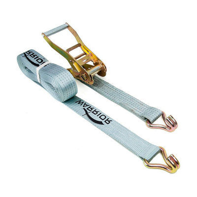 Warrior J Hook Ratchet Strap Heavy Duty 50mm x 10m Pair 5000KG Weight