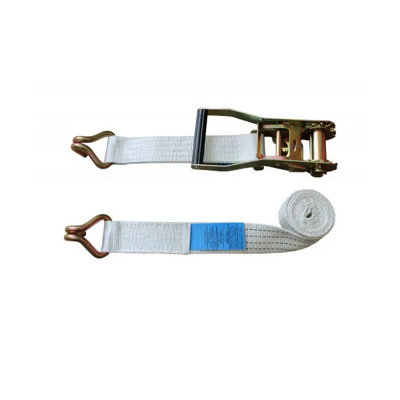 Warrior J Hook Ratchet Strap Heavy Duty 50mm x 12m Pair 5000KG Weight