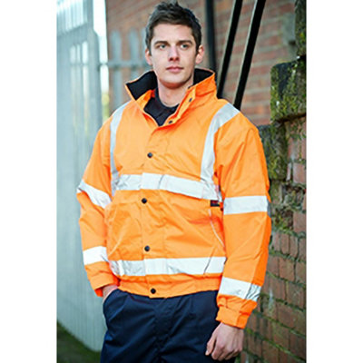 Warrior Mens Tulsa Hi Vis Bomber Jacket DIY at B Q