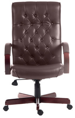 Warwick Bonded Leather Faced  Reclining Executive Office Swivel Chair Burgundy