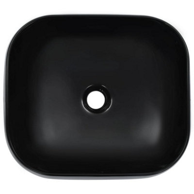 Wash Basin 44.5x39.5x14.5 cm Ceramic Black