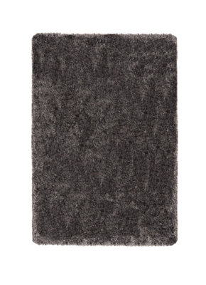 Washable Charcoal Thick Shaggy, Plain Rug, Easy to Clean Rug, Modern Rug for Bedroom, & Living Room-60cm X 100cm