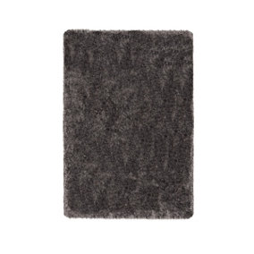 Washable Charcoal Thick Shaggy, Plain Rug, Easy to Clean Rug, Modern Rug for Bedroom, & Living Room-60cm X 100cm