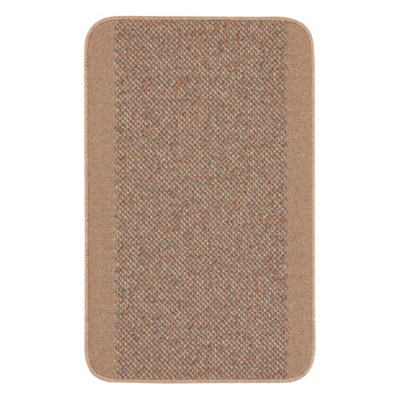 Washable Designer Rugs & Mats Bordered Design in Beige 110B