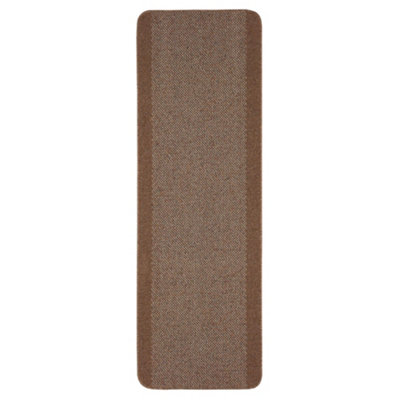 Washable Designer Rugs & Mats Bordered Design in Brown  110Br