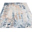 Washable Non-Slip Navy Beige Abstract Living Area Rug 120cm x 170cm