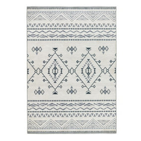 Washable Rug, Anti-Shed Geometric Rug, Traditional Moroccan Rug for Bedroom, Living Room, & Dining Room-120cm X 170cm