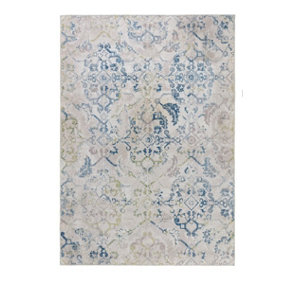 Washable Traditional Rug, Floral Rug, Easy to Clean Traditional Rug for Bedroom, LivingRoom, & DiningRoom-120cm X 170cm