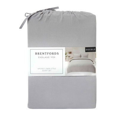 Washed Linen Duvet Cover with Pillowcase Set