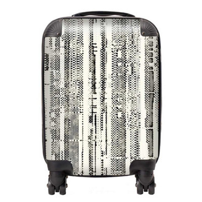 Washed Out Canvas Pattern Suitcase - Small