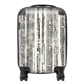 Washed Out Canvas Pattern Suitcase - Small