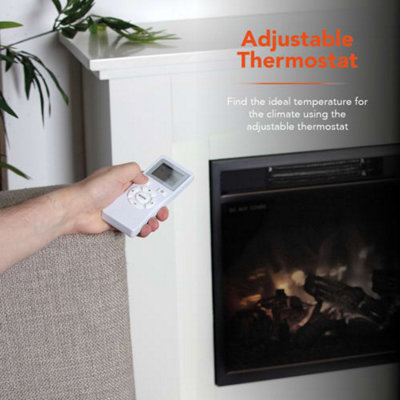 Washington 2000W Fire Suite - 2 heat settings & adjustable thermostat - 5
