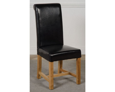 Washington Black Leather Dining Chairs for Dining Room or Kitchen