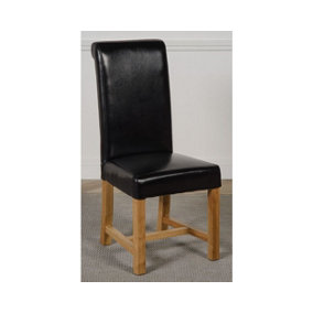 Washington Black Leather Dining Chairs for Dining Room or Kitchen