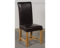 Washington Brown Leather Dining Chairs for Dining Room or Kitchen