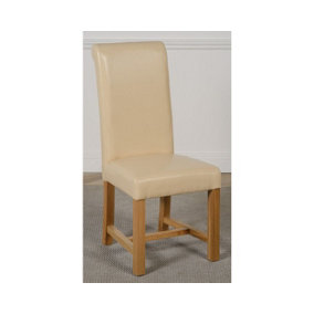 Washington Ivory Leather Dining Chairs for Dining Room or Kitchen